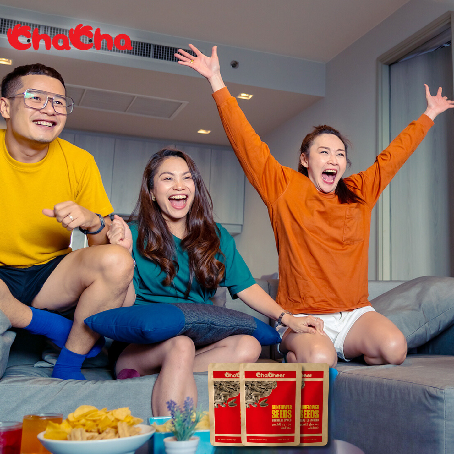 ChaCheer Roasted Sunflower Seeds - Spiced Flavour 130g